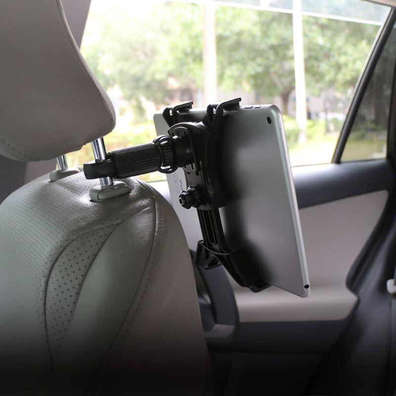 Universal Car Headrest Mount Back Seat Tablet Holder Bike Music Mic Pole Cradle