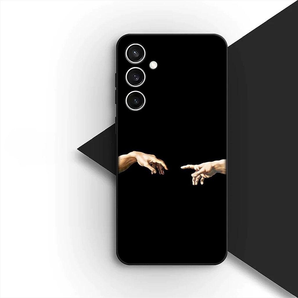 

for Motorola Moto G22 G23 G32 G53 G60 G13 G64 G20 G8 G9 Plus Power E13 E20 E32 Phone Case Fresco Michelangelo Creation of Adam Motorola Moto E22