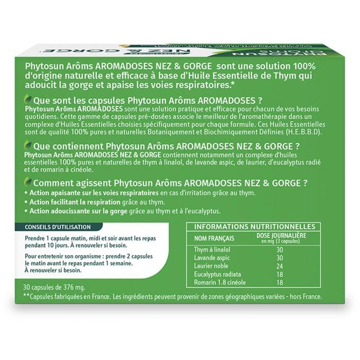 Phytosun Arôms Ademhaling Neus en Keel 30 capsules