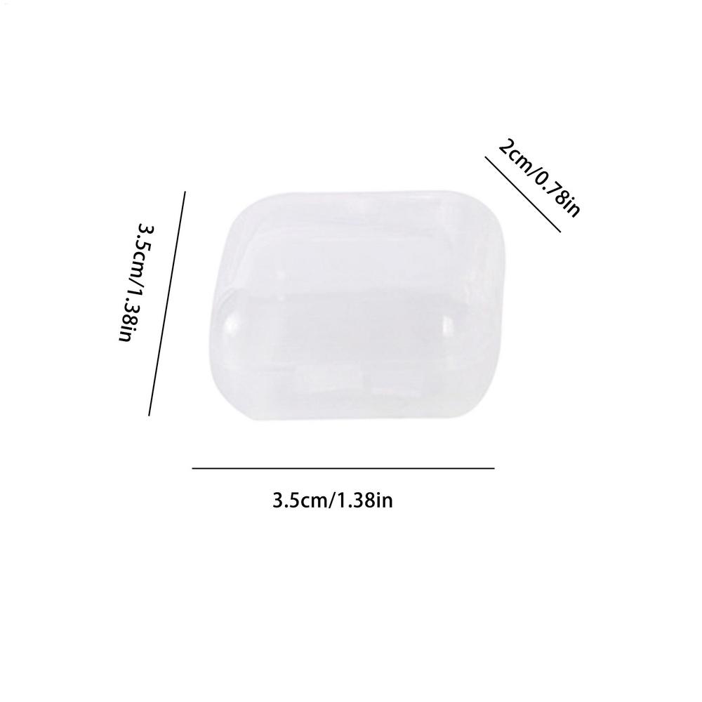 15Pcs Mini Transparent Square Storage Box 3.5x2cm Portable Clear Cube Container Small Plastic Case Multipurpose Organizer boxs