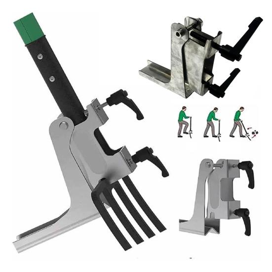 Foot-Step Weeding Tool Metal Garden Aid for Soil Loosening And Weed Removal Easy Attach Head for Shovels Hoes Portable Outdoor Gardening Helper