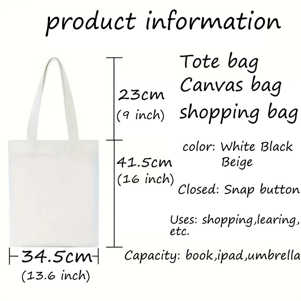Hot Anine K-Pop Demon Hunters Tiger Canvas Bag Shopping Y2k Shopping Tote Bag Shopper Bag for Fans Gift