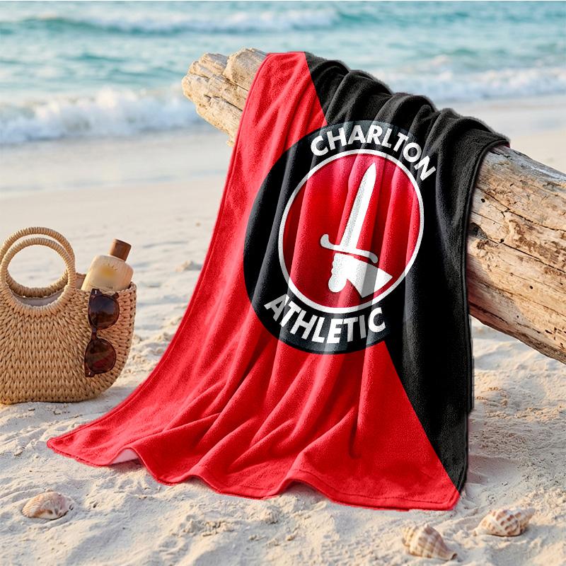 Telo Mare in Microfibra Charlton Athletic FC Asciugatura Rapida Assorbente Grande per Spiaggia Nuoto Viaggio
