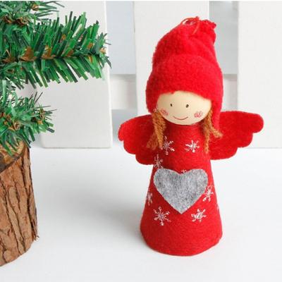 Christmas Cloth Doll Pendant Mini Christmas Tree Decor Angel Santa Snowman Xmas Doll Ornament Christmas Decoration for Home