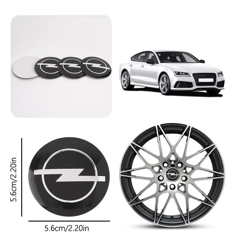 56mm 4pcs Car Wheel Center Hub Cap Badge Logo Sticker For Opel Antara Astra Insigni Mokka Corsa Mokka Vectra Opc Opcline H J K
