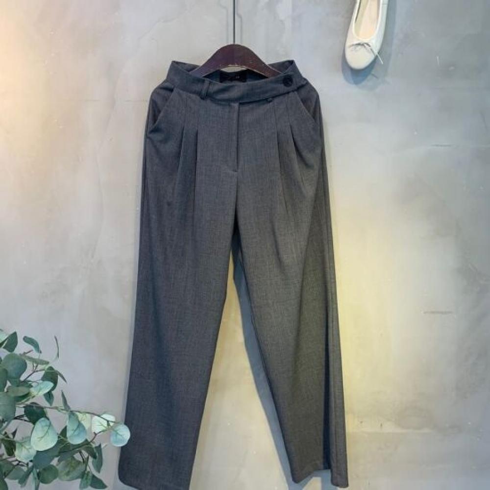 C S In The Room Women S Side Button pIn tuCk Wide SlaCk pantS 2 Color