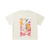 260 GSM Double Yarn 32 Count 100% Cotton Bleach V4 Ichigo Print Unisex Heavy Cotton T Shirt