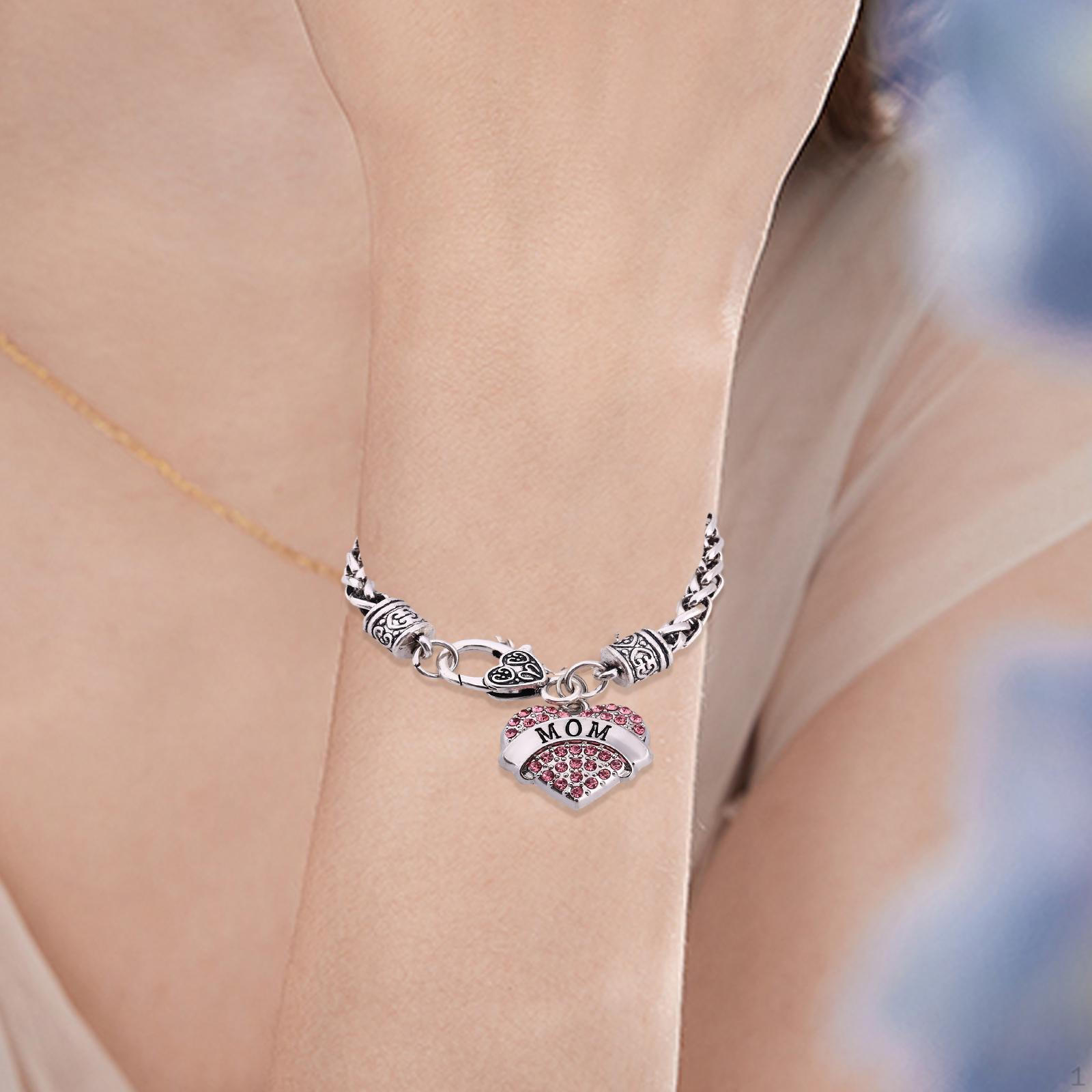 

Mother s Day Bracelet Charm Elegant Mom from Daughter Jewelry Gift Women рожевий
