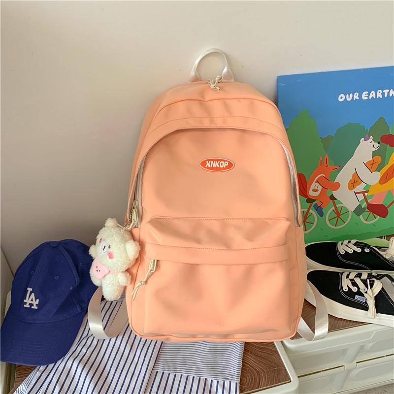 Functional Waterproof Backpack For Women Fashionable Versatile Trendy Ins Style Double Shoulder Bag Urban Minimalism оранжевый