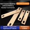 M6 screw holes Bus Bars Connector Red Copper Red Copper Pickling Busbar  LiFePO4 Cell