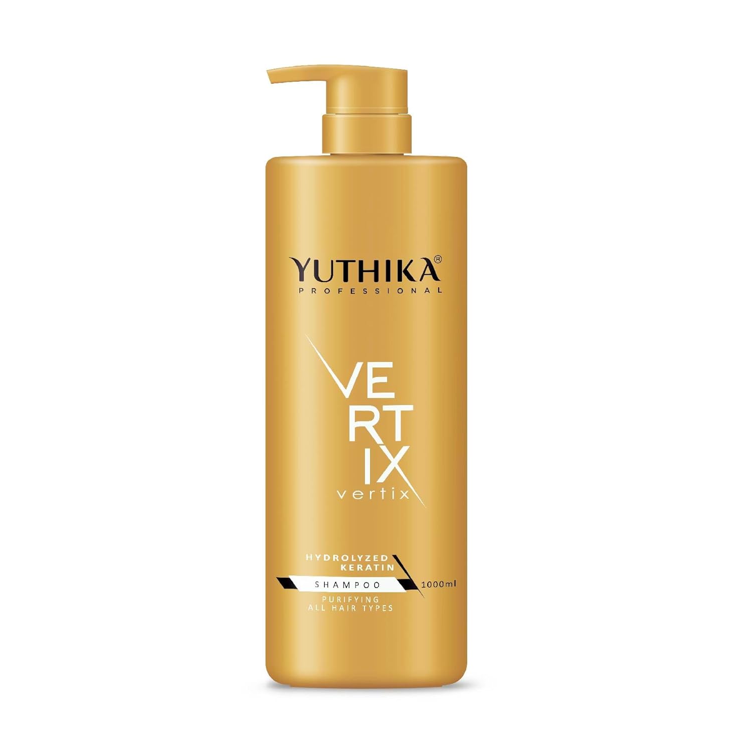 Yuthika Professional Vertix Гидролизованный Кератин Очищающий Шампунь 1000 мл Глубокое Очищение для Всех Типов Волос