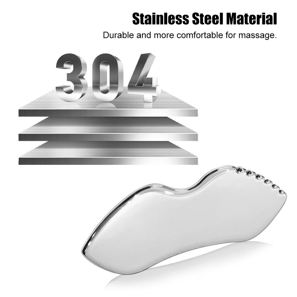Stainless Gua Sha Tools Steel Scraping Massage Tool Facial Massage Tools for Relaxing Soft Tissue, Reduce Head, Neck, Back Pain