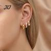 Gold Plated Ear Cuff 3 Pairs Cuffs, Minimalist Metal Hollow Zirconia Clip-on Earrings Auricle for Women, Fashionable Non Pierced Jewelry Daily Wear No
