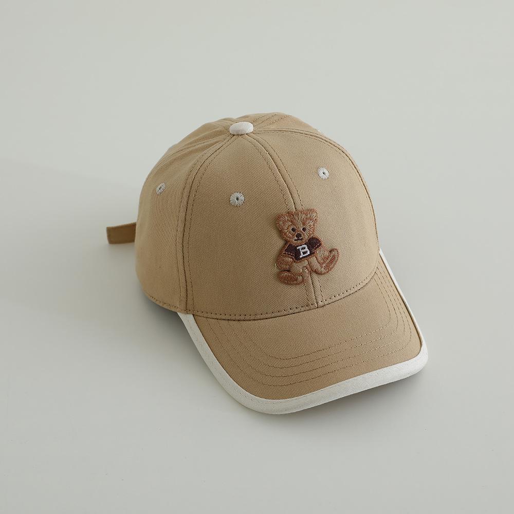 JYL TS DIY Bear Kids Cap Embroidered Patch Baseball Hat Cotton