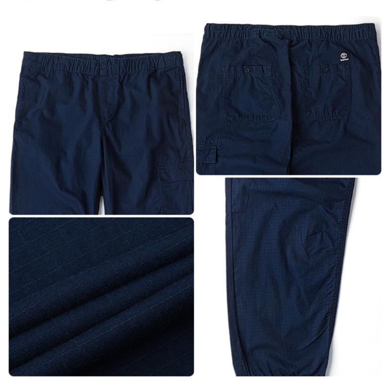 Timberland Solid Color Outdoor Tapered Cuff Casual Pants Men bottoms Deep-Sapphire-Blue A61VU-433