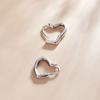 S925 Sterlingsilber Herzförmige Hohl-Ohrstecker Damenohrringe