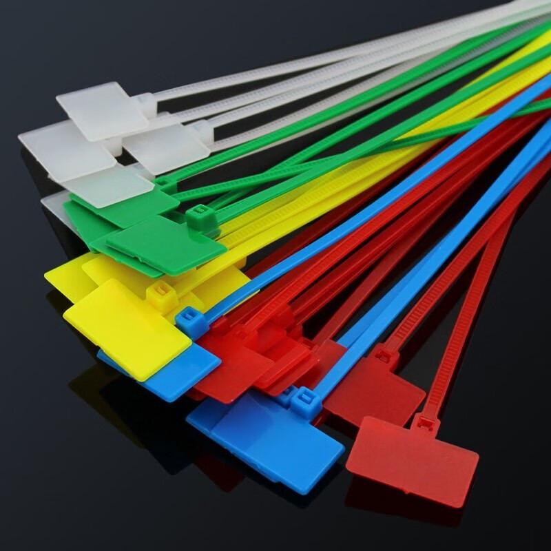 SHOCHAN Colored Nylon Cable Ties with ID Tags