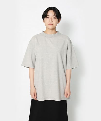 Snow Peak Recycled Cotton Mockneck T-Shirt, Size L, M.GREY, TS-25SU403, Perfect for Festivals, Camping, and Outdoor Activities