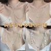 Rhinestone Body Chain, Sweet Cool Bikini Accessory, Trendy Women Holiday Clavicle Jewelry