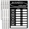 Opening Hours Sign,Business Hours Indicator,Store Hours Plaque,Hours of Operation Door Supplies for Business, Changeable Store Time Mark with
