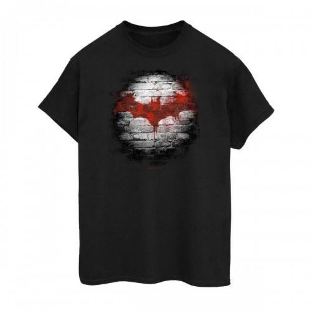 Batman Heren Muur Katoen Logo T-shirt