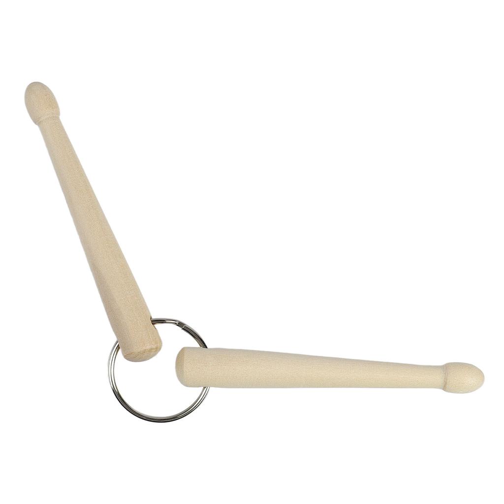 Key Chain Beech Wood Small Lightweight Drumstick Shape Delicate Keychain Bag Hanging Decoration 2