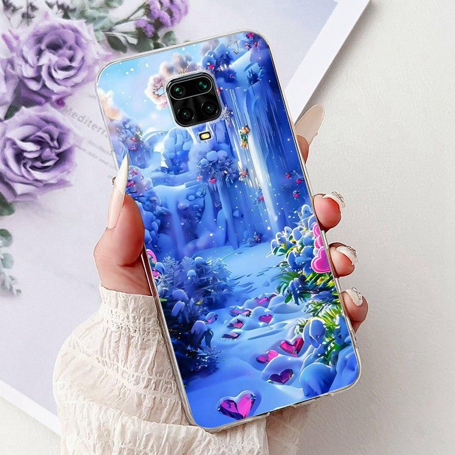 Cute Painting Phone Case For Xiaomi Redmi Note 9 Pro 9s Soft Silicone TPU Back Cover For Redmi Note9 9Pro 9S Cases Bumpers