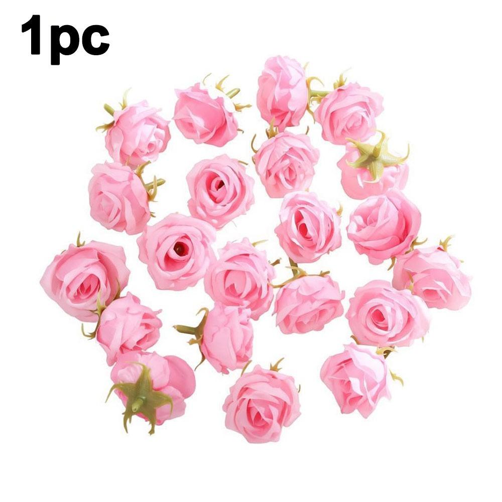 1pc Silk Artificial Flowers Table Wreath Realistic Rose Flower Head Diy Craft Soft Home Decoration Photography Props