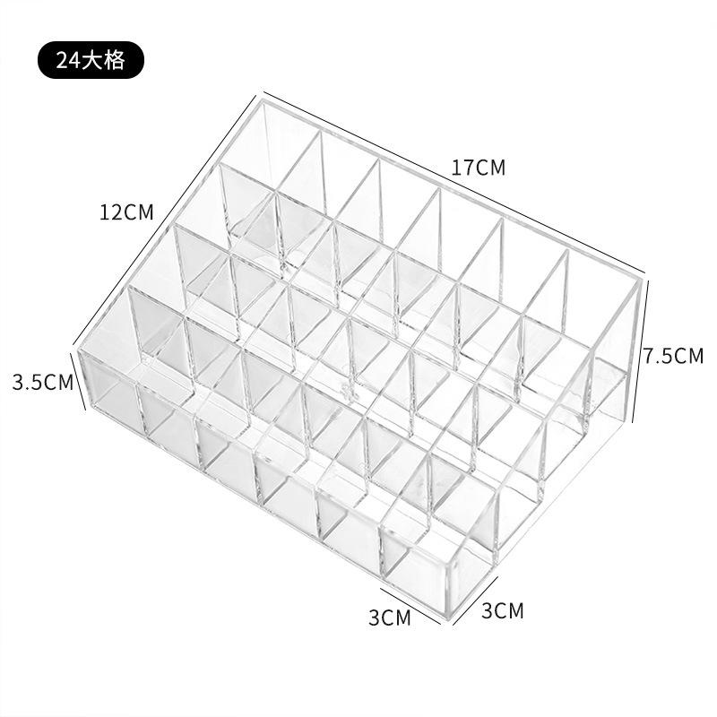 Multi Grids Acrylic Lipstick Box Makeup Organizer Storage Box Lipstick Nail Polish Cosmetic Organizer Display Holder Box