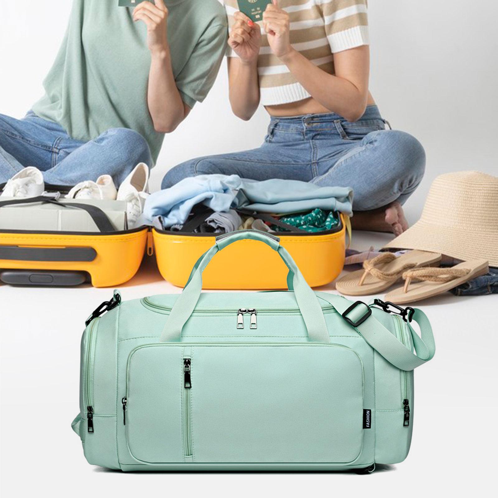 

Travel Duffle Bag Carry on Tote Portable Business Trip Large Capacity Shoulder зелений