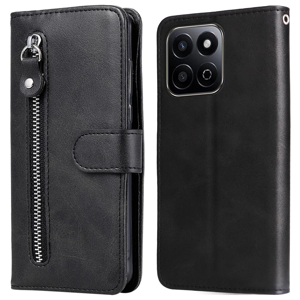 For Honor Play 60 Plus 5G Case Stand Zipper Wallet Phone Leather Cover
