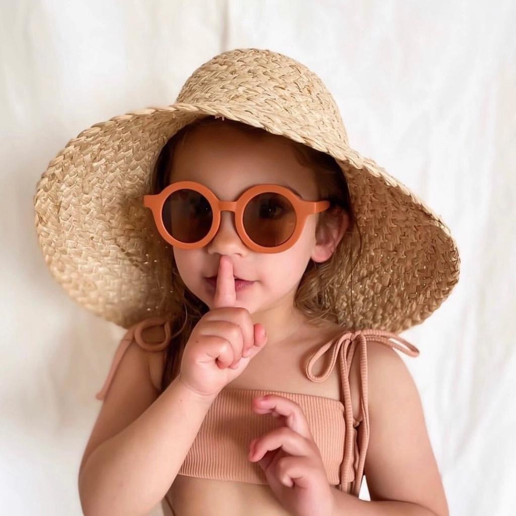 Trendy Children'S Retro Round Fashion Glasses Children'S Uv400 Children'S Outdoor Sunglasses Sunscreen Stall Glasses