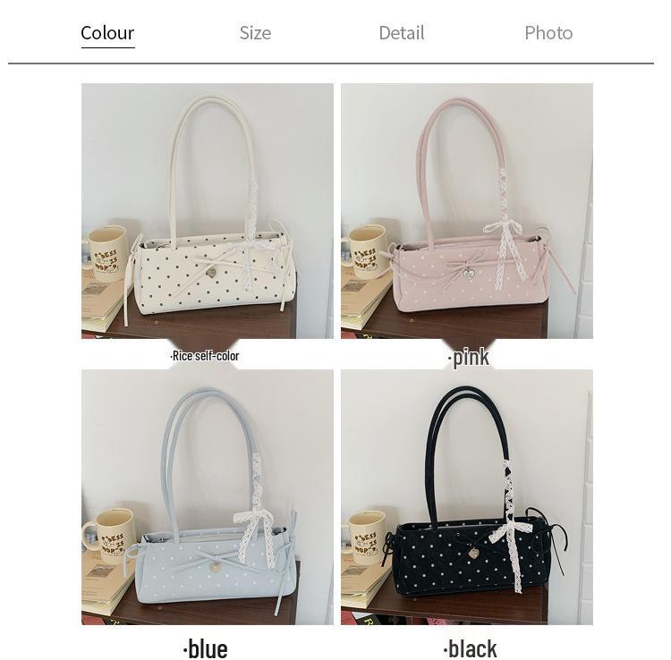 Korean Style Polka Dot Women's Luxury Shoulder Handbag for Work & Commute