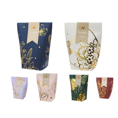 10 Stück Hochwertige Bronzepapier Süßigkeitenbox Schokolade Gastgeschenke Box Danke Verpackungsbeutel Geburtstagsparty Weihnachten Hochzeitsbedarf