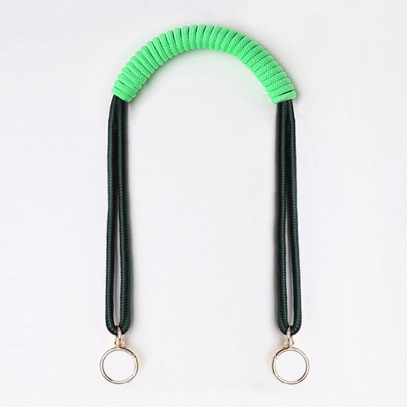 

СВЯЗАННЫЙ Ремешок для сумки макраме - Неоново-зеленый и черный Neon Green & Black