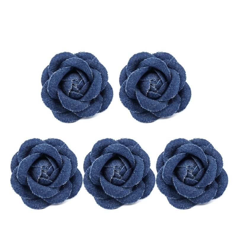 5pc Korea Fabric Flowers Clothes Hats Dress Decoration Flower Hair Accessories DIY Scrapbooking Crafts Supplies