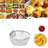 Filter Basket Frying Basket Cooking Tool Stainless Steel Texture Round Basket Cooking Accessory Deep Fryers Strainers