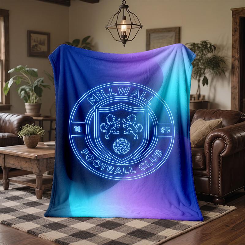 Millwall Football Print Flannel Blanket Soft Warm Sofa Bed Throw Blanket For Home Office Bedroom