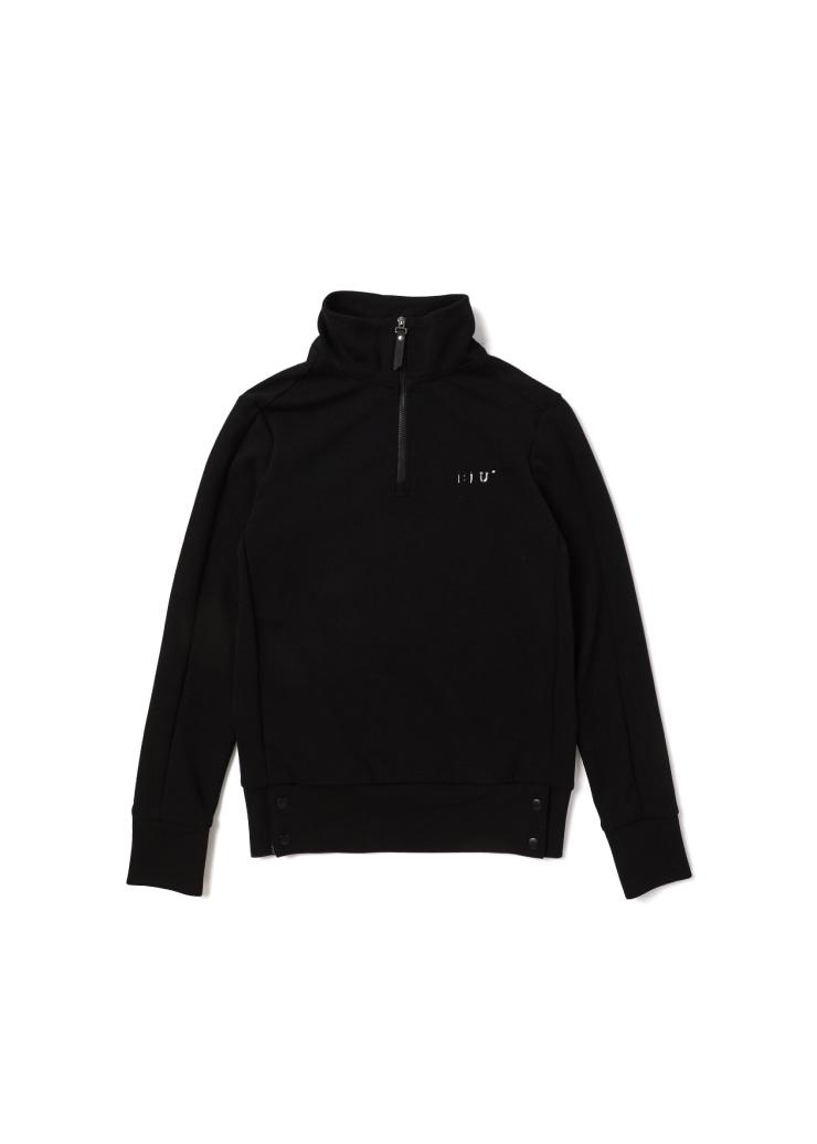 Blue Dot Half-Zip Volume T-Shirt Plus_Bk 85