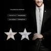 Luxury Zirconia Pentagram Brooch for Men & Women: High-End Fashion Suit Lapel Pin