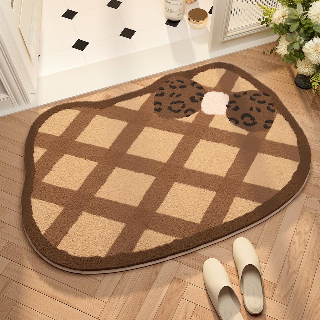 Imitation Cashmere Bathroom Floor Mat Door Mat Absorbent Foot Mat Household Quick-drying Carpet