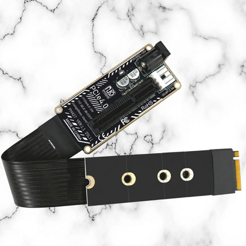 M-Key NVMe zu PCIe 4.0 Verlängerungskabel-Adapter Datenübertragungsplatine für 2230 2242 2260 2280 Grafikkarte