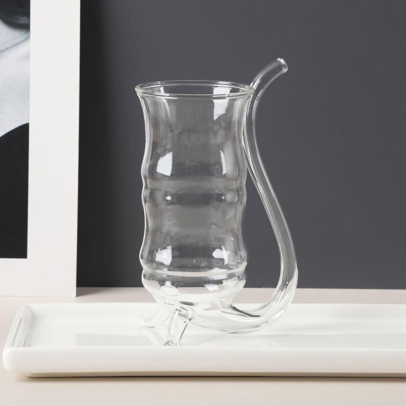Clear Cocktail Wine Glass with Straw Food Grade Reusable Cup for Wedding Bridal Shower Party Cold Drinks