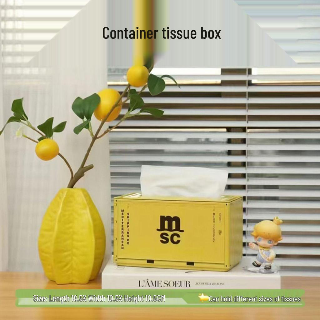 Trendy Multifunctional Tinplate Tissue Box: Creative Industrial Style Home Storage Box Ornament