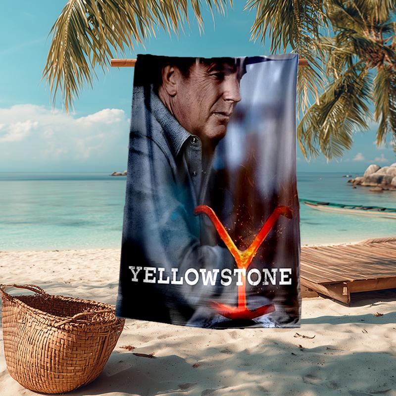 Ultra-Soft Beach Towel with Yellowstone Theme,Ideal for Pool - Camping, Diving - Perfect Travel Essential, Vibrant Beach Towel.