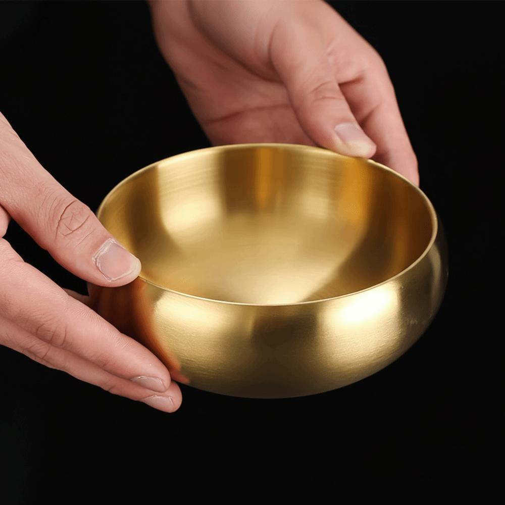 Double-Layer Insulated Soup Bowl 304 Stainless Steel Feeding Container Storage Bowl Home Dining