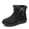 Mode Schnee Damenstiefel Bequeme Damenstiefel Wasserdichte Damenschuhe Reißverschluss Schuhe Frau Weiches Fell Damen Winterstiefel