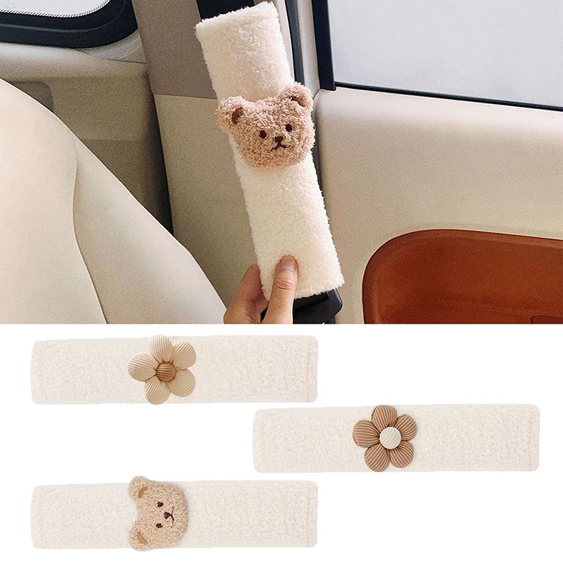 1Pc Car Styling Seat Belt Cover Shoulder Strap Harness Cushion Cartoon Bear Car Seatbelt Shoulder Pad Protector