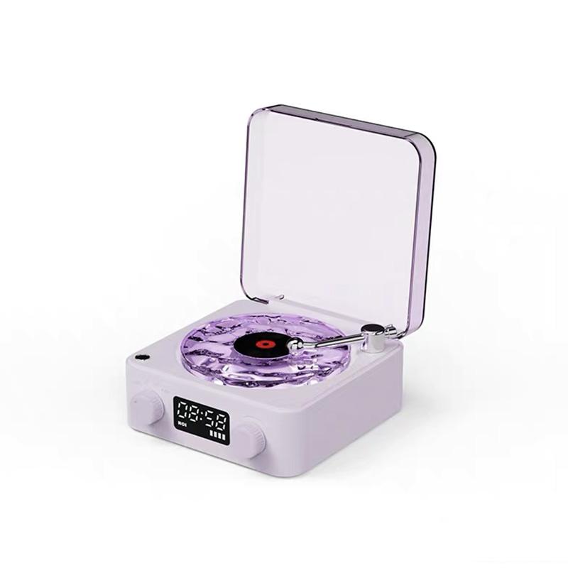 Small Retro White Noise Bluetooth Speaker Portable Vintage Sleep Aid Bluetooth Speaker Subwoofer With Rgb Light