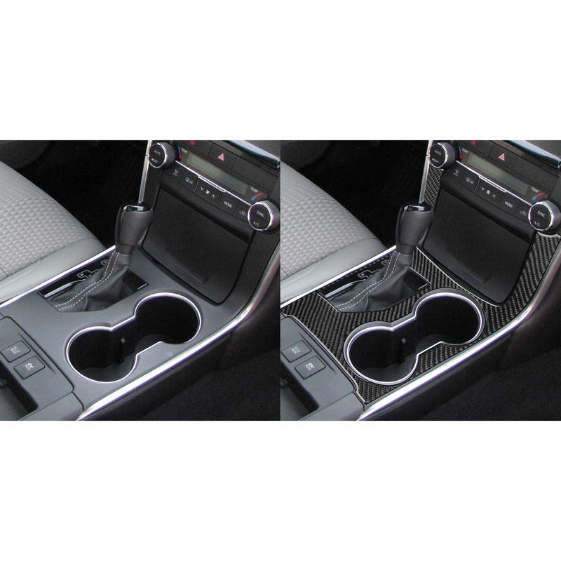 For Toyota Camry 2015 2016 2017 Car Accessories Carbon Fiber Gear Shift Control Panel Trim Cover Interior Decoration Sticker